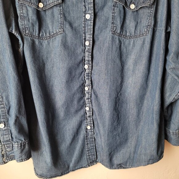 Torrid Lizzie Plus Size Denim Button-Up Shirt - Picture 7 of 10